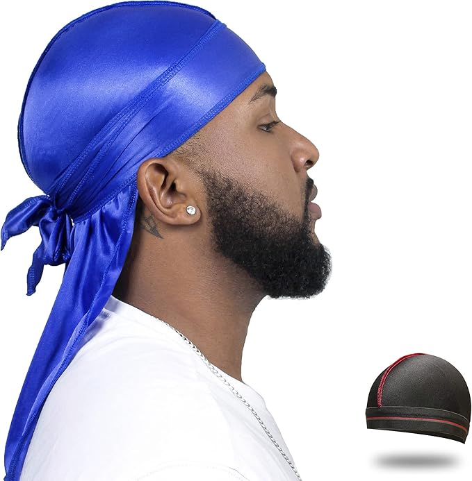 ForceWave Silky Durag for Men Wave Cap Satin Dorag for Men, Women 360 Wave