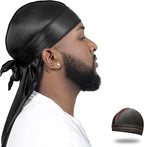 ForceWave Silky Durag for Men Wave Cap Satin Dorag for Men, Women 360 Wave
