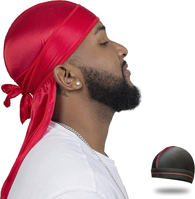 ForceWave Silky Durag for Men Wave Cap Satin Dorag for Men, Women 360 Wave