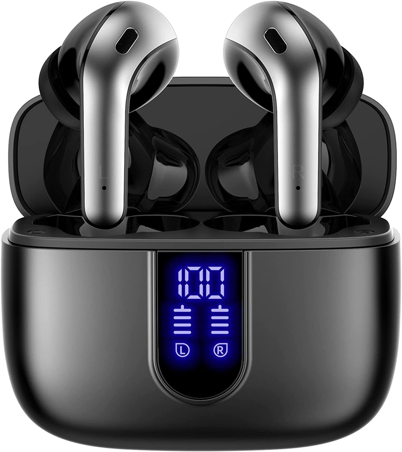 TAGRY Bluetooth Headphones True Wireless Earbuds 60H Playback LED Power Display Earphones