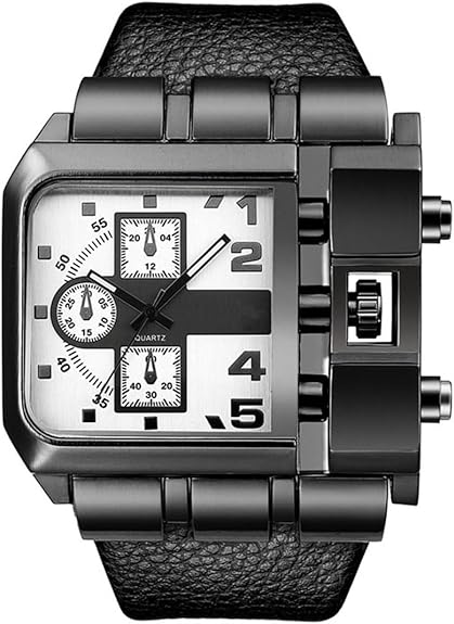 Reginald Hip hop Men's Watch Big Face Watch for Men Square Novel Face