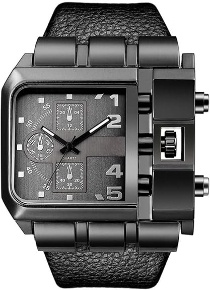 Reginald Hip hop Men's Watch Big Face Watch for Men Square Novel Face