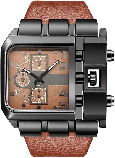 Reginald Hip hop Men's Watch Big Face Watch for Men Square Novel Face