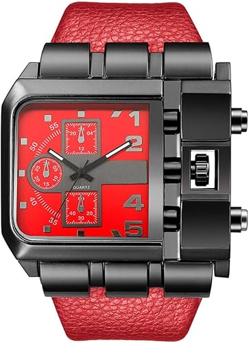 Reginald Hip hop Men's Watch Big Face Watch for Men Square Novel Face