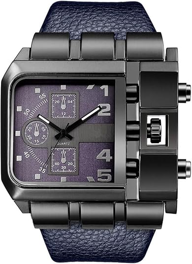 Reginald Hip hop Men's Watch Big Face Watch for Men Square Novel Face