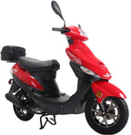 X-PRO 50cc Adult Moped Gas Moped Motorcycle 50cc with 10" Aluminum Wheels Electric Kick Start