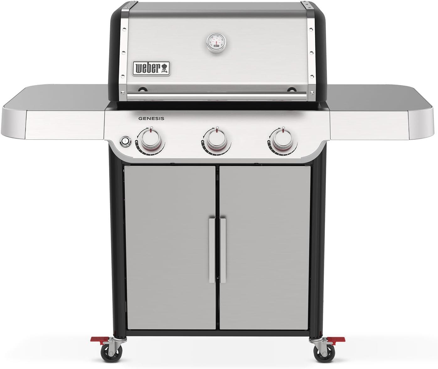 Weber Genesis S-315 Liquid Propane Gas Grill for Outdoor Grilling, 3 Burners, Stainless Steel