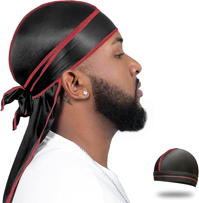 ForceWave Silky Durag for Men Wave Cap Satin Dorag for Men, Women 360 Wave