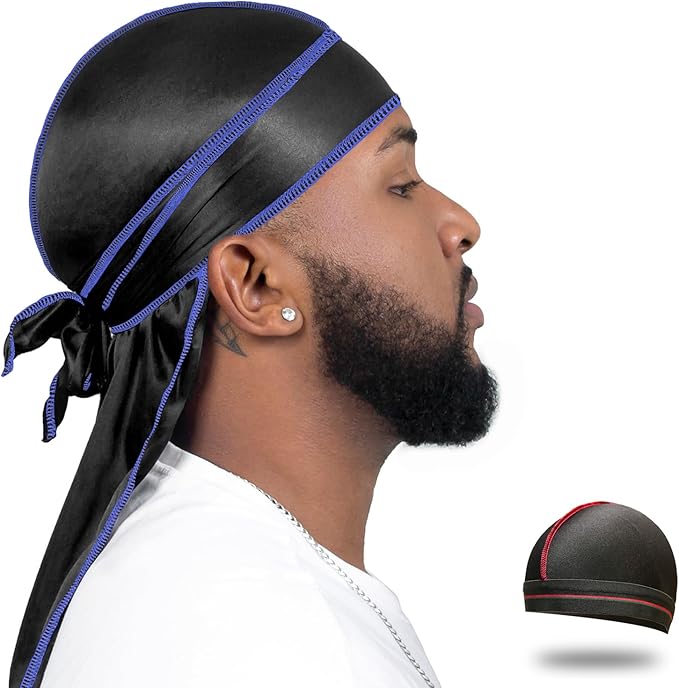 ForceWave Silky Durag for Men Wave Cap Satin Dorag for Men, Women 360 Wave