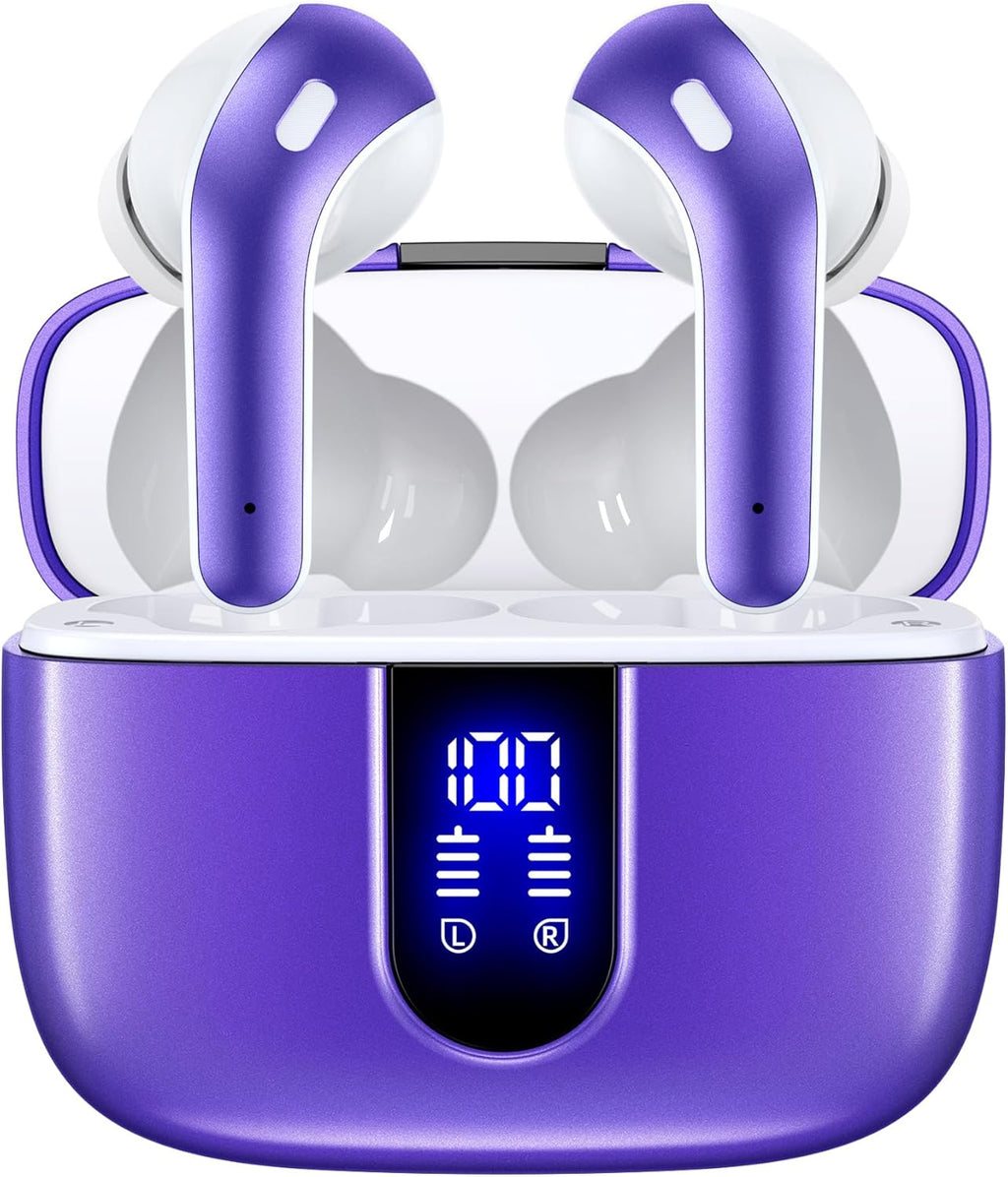 TAGRY Bluetooth Headphones True Wireless Earbuds 60H Playback LED Power Display Earphones