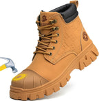 KELODON Waterproof Steel Toe Work Boots For Men
